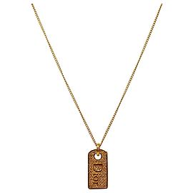 Dior Collier Plaque Cubic Or Doré