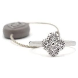 Van Cleef & Arpels Bague Sweet Alhambra en or blanc avec diamants, taille Multicolore