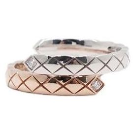 Chanel Anel Small acolchoado COCO CRUSH com diamantes Multicor