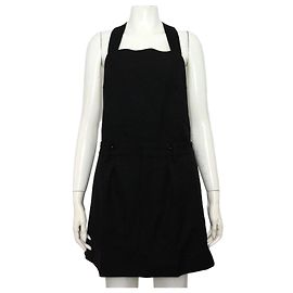 Prada Vestido sin mangas de gabardina de algodón negro para mujer Negro