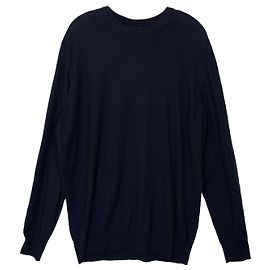Loro Piana Baby-Cashmere-Strickpullover Rundhals Navy Blau