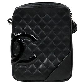 Chanel Mini borsa a tracolla in pelle nera Nero