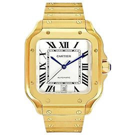 Cartier Orologio Santos Automatic Cassa Oro Large Giallo
