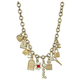 Chanel Collana CC Logo Perle e Cristalli D'oro