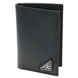 Prada Tarjetero Triangle de Saffiano Negro