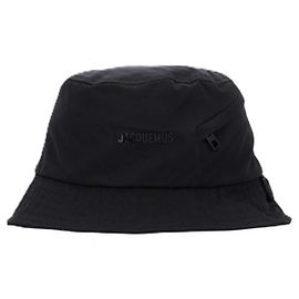 Jacquemus Nylon Bucket Hat Black Black