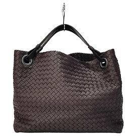Prada Intrecciato Garda Medium Tote Bag Brown