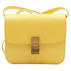 Céline Borsa a tracolla e borsa crossbody Classic Box Tin Gialla Giallo
