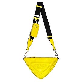 Prada Bolso bandolera Triangle Amarillo