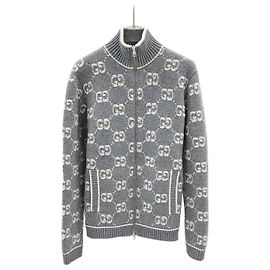 Gucci Cardigan zippé en jacquard Boucle Stitch Marron