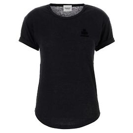 Isabel Marant T-shirt en lin avec logo KOLDIA Noir