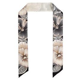 Salvatore Ferragamo Bandana de seda con estampado Brezza Blanco