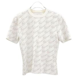 Fendi Reversibler Strick aus Viskose in Weiß Weiß