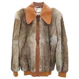 Gucci Rabbit Fur Leather Jacket Multiple colors