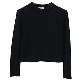 Céline Kaschmir-Pullover mit Rundhalsausschnitt Silber