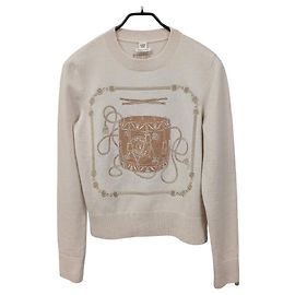 Hermès Pull en maille cachemire Blanc