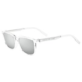 Dior Gafas de sol Tag SU Crystal Tone Rectangular Castaño