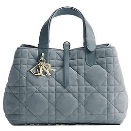 Dior Sac Tujour Medium Sky Blue Macro Cannage en chèvre suédée Bleu