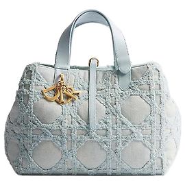Dior Sac Toulouse Medium Blue Cannage Denim Bag Bleu