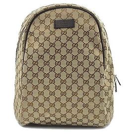 Gucci Canvas Backpack Brown