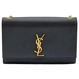 Saint Laurent Borsa a spalla e crossbody dorata Nero
