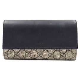 Gucci Supreme GG Canvas Long Wallet Black