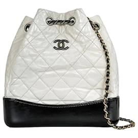 Chanel Gabrielle Backpack Small White White