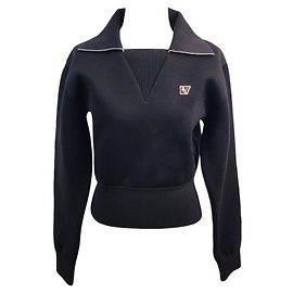 Louis Vuitton Pull en maille avec col inutilisé Noir