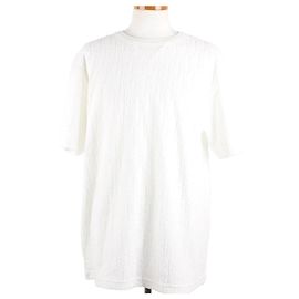 Dior Oblique Terry Cotton Jacquard Short Sleeve T-Shirt White