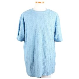 Dior Oblique Terry Cotton Jacquard Short Sleeve Blue XL Blue