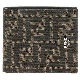Fendi Fabric Bifold Wallet Brown