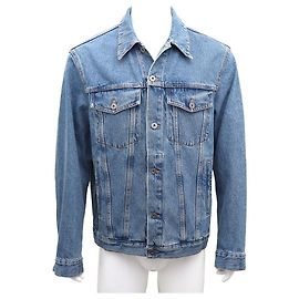 Off White Skate Blue Denim Jacke Blau