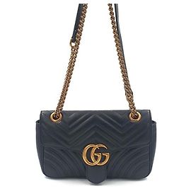 Gucci Marmont Matelassé Shoulder Schwarz