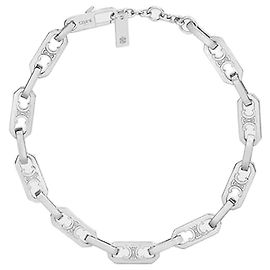 Céline Small Octagon Armband Messing Rhodium-Finish Silber Silber