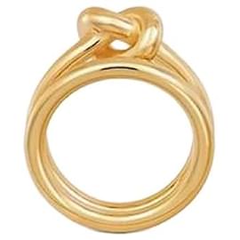Céline Note Double Ring Messing Gold-Finish Golden