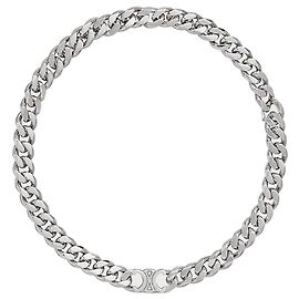 Céline Collar Triomphe Gourmet Latón Acabado Rodio Plata Plata