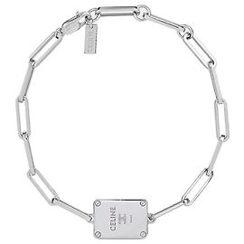 Céline Triomphe Tag Armband aus Messing mit Rhodium-Finish Silver Silber