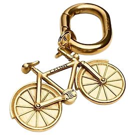 Céline Charm Bicicletta in Ottone Finitura Oro D'oro