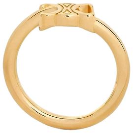 Céline Anel assimétrico em latão com acabamento dourado Dourado