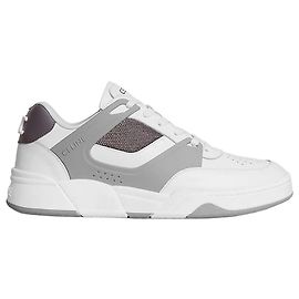 Céline Sneakers basse stringate Trainer in vitello e mesh Optic White/Gray Marrone