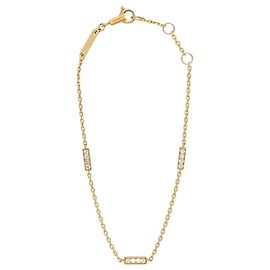 Céline Bracelet Triple Line Or Jaune Diamant Or Jaune Blanc Blanc