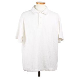 Dior Oblique Jacquard-Frottee-Polo XL Weiß
