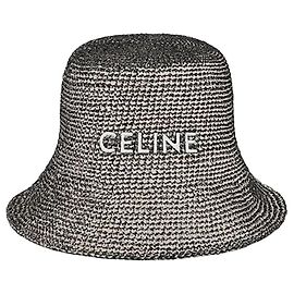 Céline Bucket Hat Rafia Black Black
