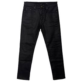 Saint Laurent Black Logo Skinny Pants Black
