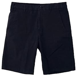 Loro Piana Pantalones Cortos Bermuda Deck Short Navy Algodón Azul
