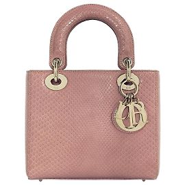 Dior Exotic Lizard Lady Bag Small Pink