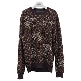 Louis Vuitton Bestickter Strick Schwarz