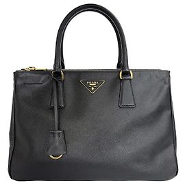 Prada Borsa Tote e Borsa a Tracolla Saffiano Lux Black Nero