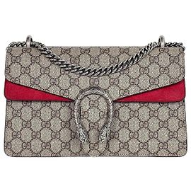 Gucci Bolsa de Ombro Small Dionysus GG Supreme Marrom