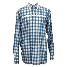 Prada Camicia in cotone bianca da uomo Blu